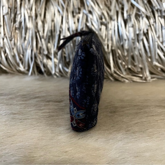 Vintage VERA BRADLEY 1998 Classic Navy Cosmetic Case Maroon Paisley Travel - Picture 6 of 12